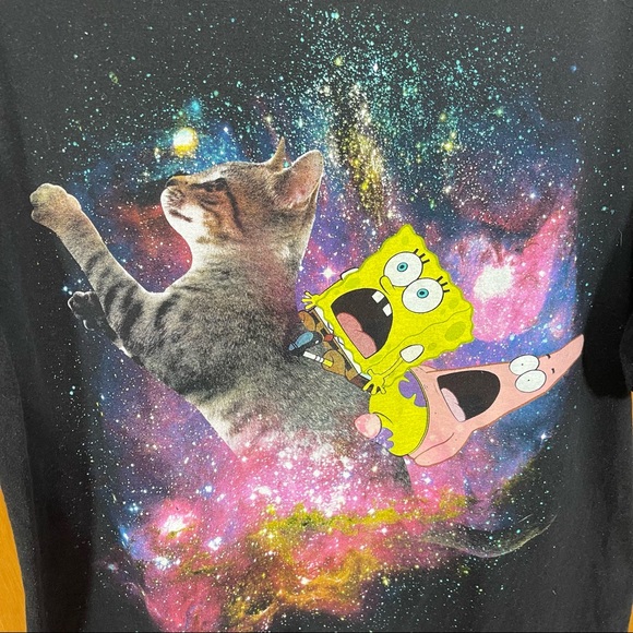 Nickelodeon SpongeBob, Fun Graphic Print T-Shirt, Size Large Good used condition - Picture 2 of 4
